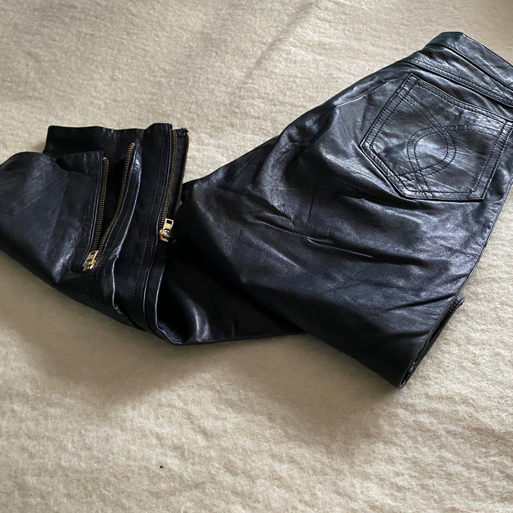 Ladies genuine leather pants